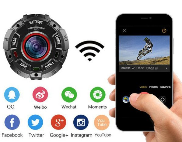 Camera Video Sport iUni Dare S100i, Wi-Fi, Full HD, 150 grade, Camera subacvatica